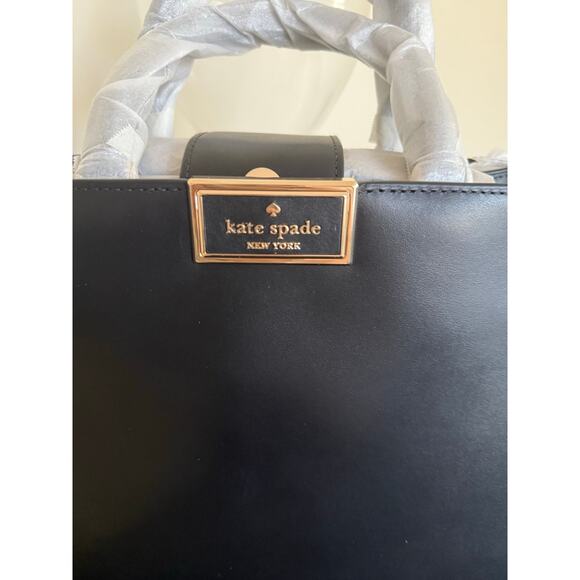 Kate Spade Black Leather Tote Shoulder Bag NWT - Picture 12 of 15